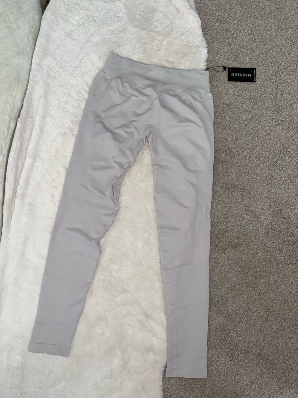 Light Gray High-Waist Active Leggings